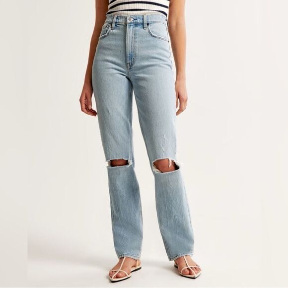 Abercrombie & Fitch Denim - Abercrombie & Fitch • 90s straight ultra high rise jeans